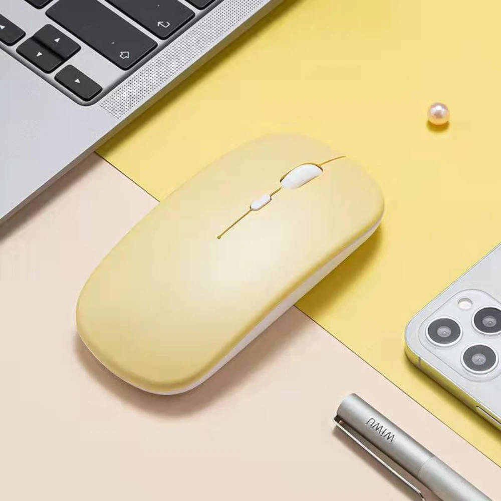 

Mouse 2.4g Single-mode Wireless Mouse Ultra-thin Wireless Mouse Yellow Game Office Mouse Single-mode G Silent Mouse