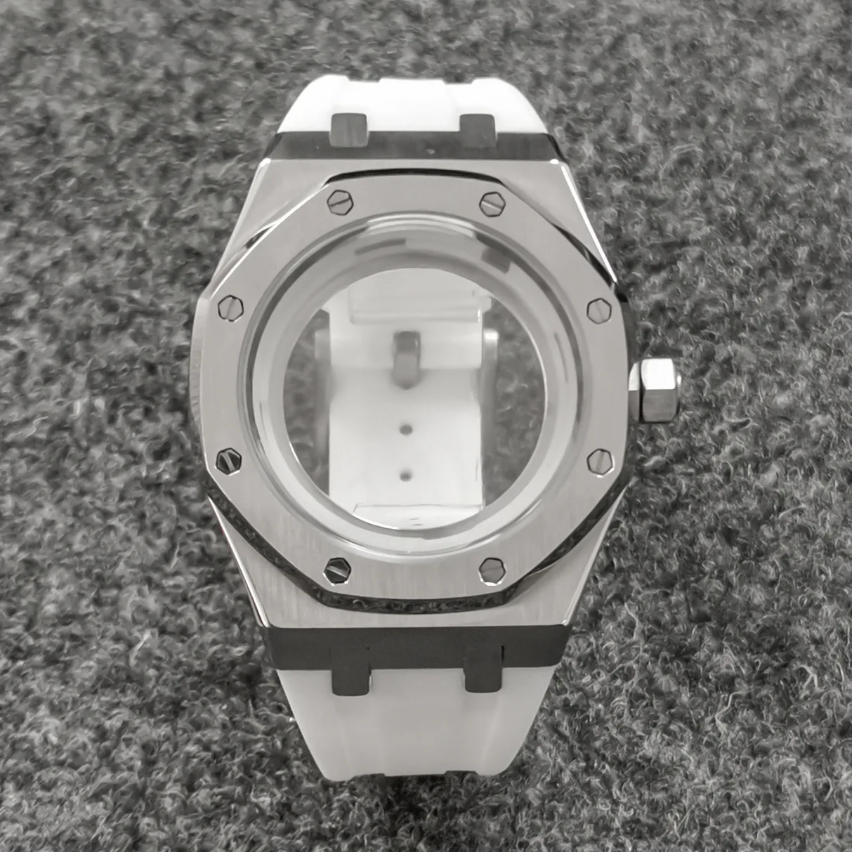 Enlarge Watch accessories 41 mm shell + rubber strap sapphire glass suitable for the NH35 NH36/4 r / 7 s movement