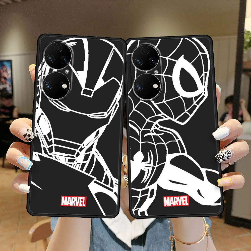 Marvel Iron Man Spiderman TPU Case Coque for Huawei Nova 5T 9 SE P30 P20 Pro P50 P40 Lite 2021 E P Smart Z Fashion Cell Phone