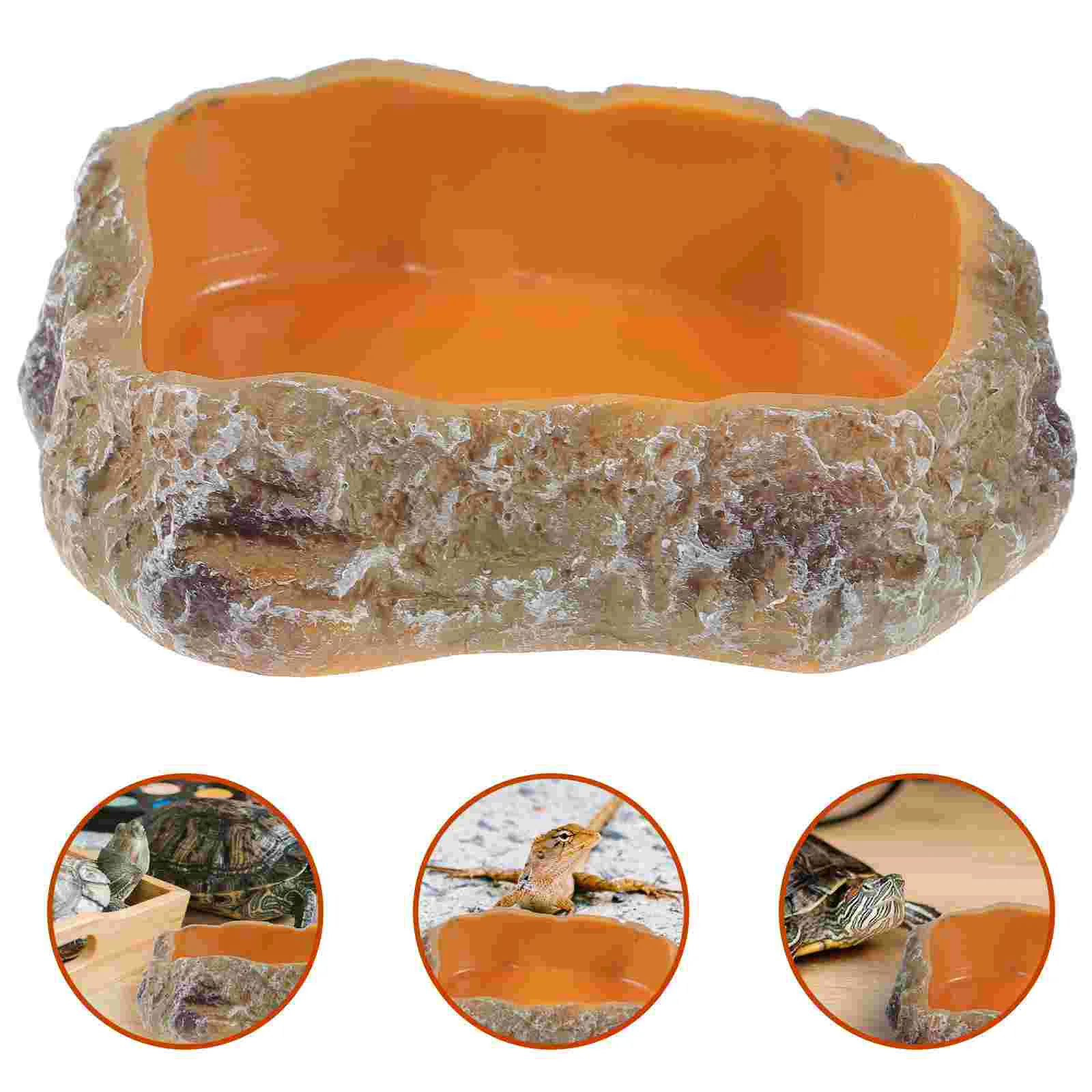 

Bowl Glass Containers Dish Water Feeding Food Pet Terrarium Feeder Gecko Turtle Rock Amphibians Mealworm Tortoise Reptiles