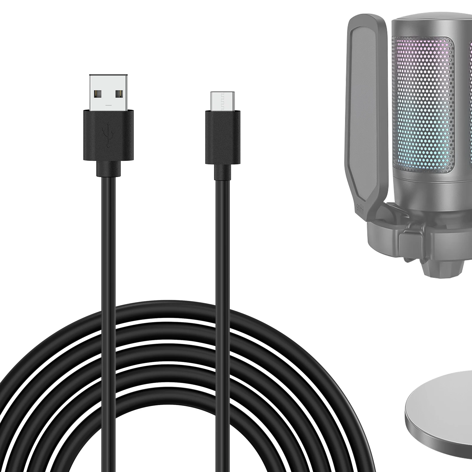 Кабель для микрофона Geekria от USB A к Type C длиной 10 футов/3 м ...