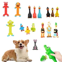 squeaky dog rubber toys dog latex chew toy chicken animal bite resistant puppy sound toy dog supplies for small medium large dog