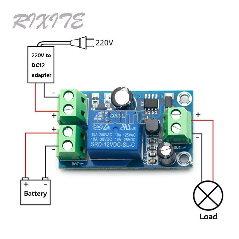 

Модуль автоматического переключения питания RIXITE X804 12-48В 10А