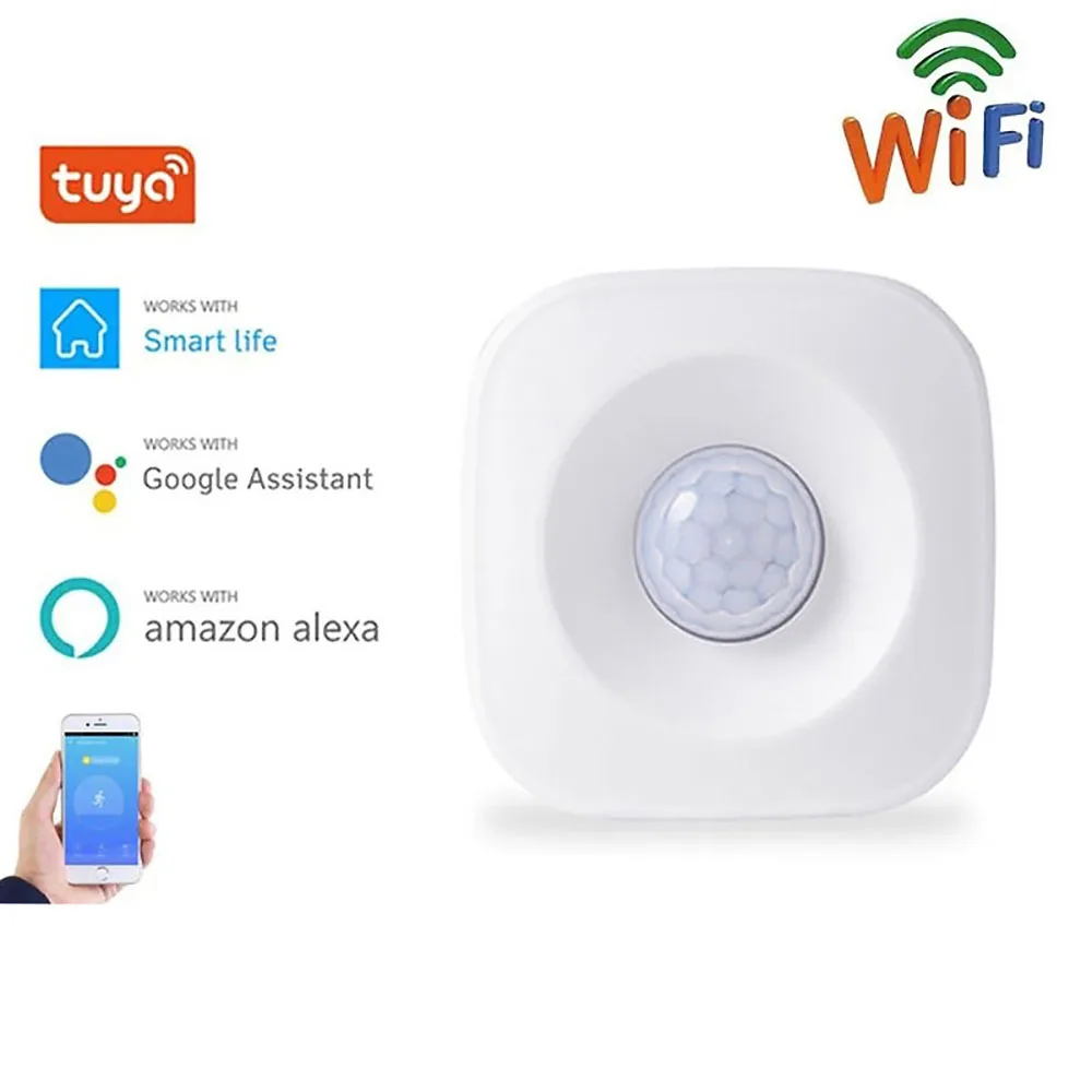 

Tuya WiFi PIR Motion Sensor Smart Home Security Alarm Wireless Human Motion Detection Infrared Detector Smart life Applications