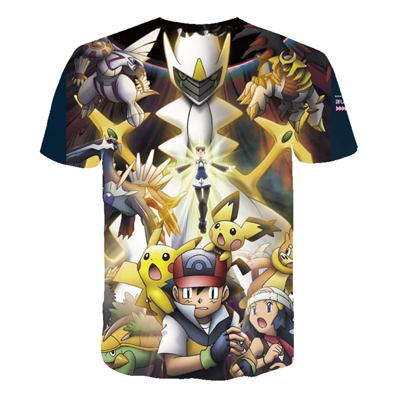 

Boys Girls Anime T Shirt Print Cartoon Pokémon Casual Summer Children Short-sleeved T-shirt Kids Clothes Boys Pαkemon Tops Tees