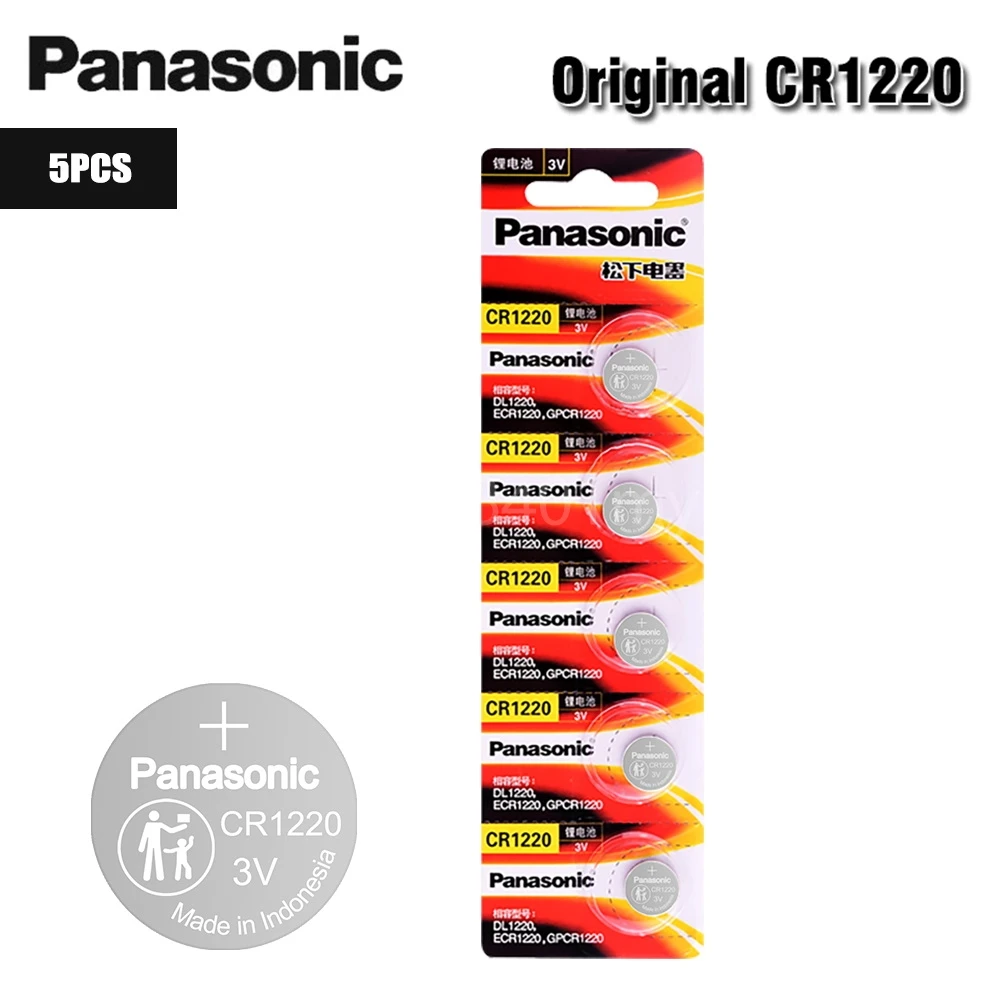 5 шт./лот PANASONIC CR1220 BR1220 DL1220 ECR1220 LM1220 3V литиевые батареи Кнопочная батарея |