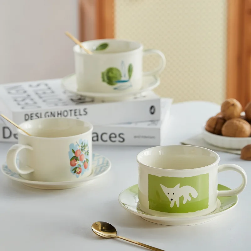 

Coffee Mug Small Fresh Household Breakfast Oatmeal Cup Ceramic Cup High-Value Tea Cup Mug Medieval Coffee Cup Home Accessories