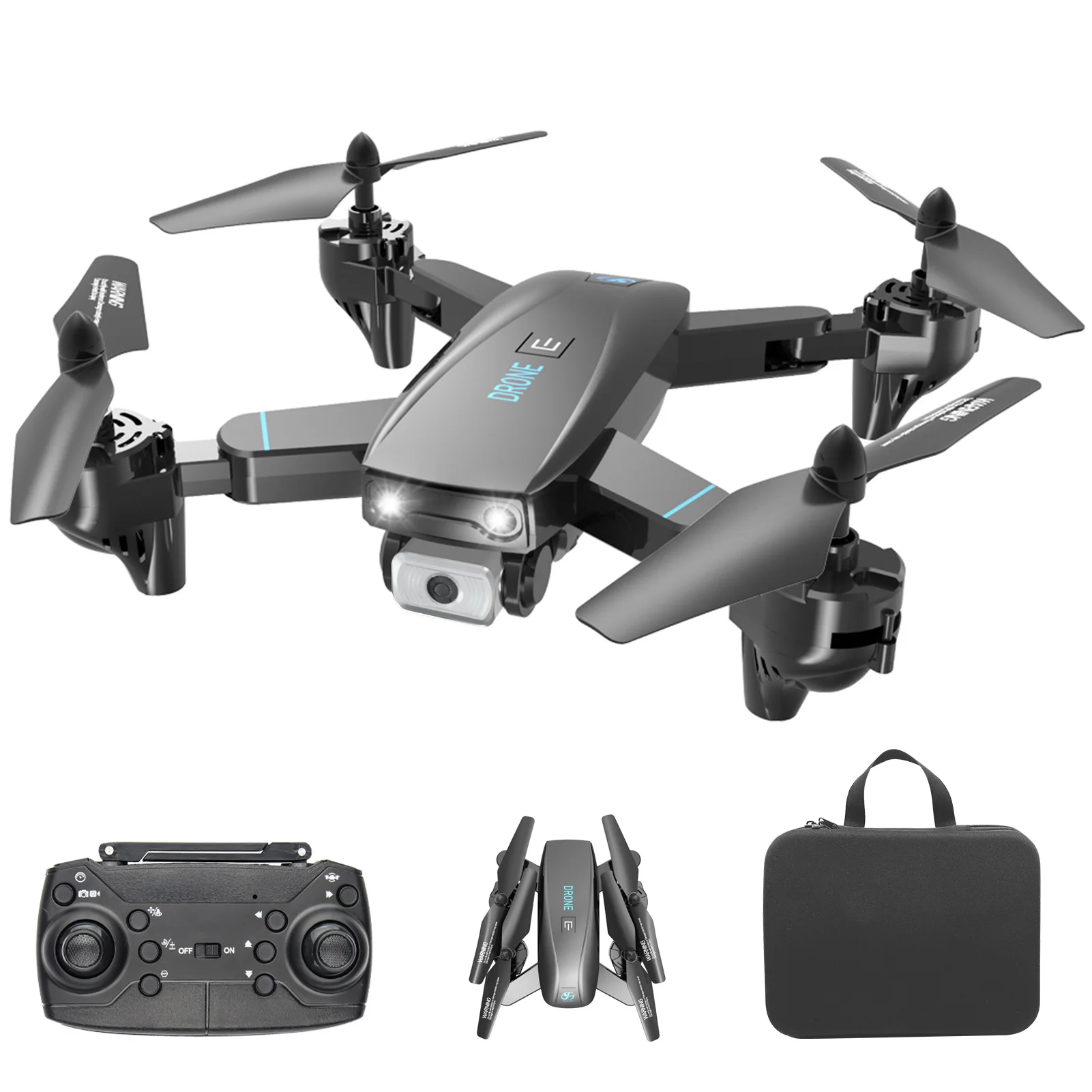 

S173 RC Drone with Camera 4K Dual Camera WiFi FPV Foldable Quadcopter Function Trajectory Flight Headless Mode 3D Flight