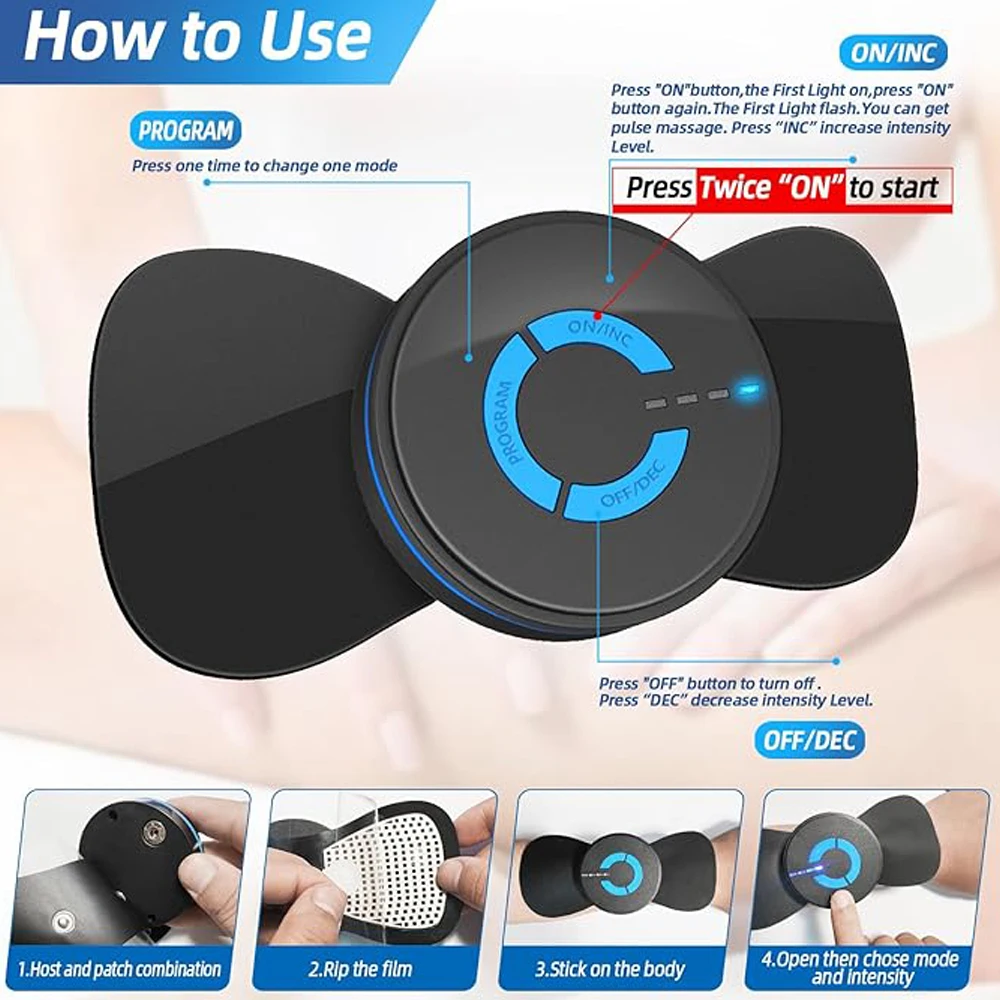 Миниатюрный перезаряжаемый Интеллектуальный мышечный Стимулятор для глубоких