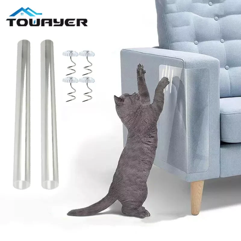 

NEW 2/4PCS Cat Furniture Protectors Sofa cat Scratch Protection Paw Pads Scraper Training Tape Cat Scratch Protector Sofa Protec