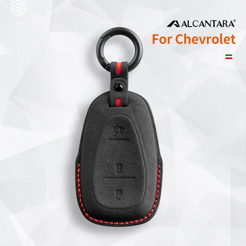 

Alcantara Car Key Case Cover Holder Key Shell Buckle For Chevrolet Onix 2018-2020 Blazer Cruze Traverse Trax Equinox Sonic