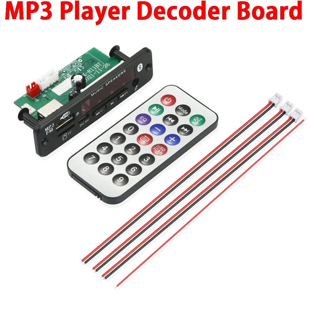 

DC 12V 2*20W Amplifier MP3 Decoder Board Bluetooth5.0 Car MP3 Player USB Recording Module FM AUX Radio For Speaker Handsfree