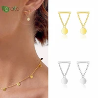 yuxintome 925 sterling silver womens simple zircon hoop earrings fashion drop drop earrings trend party gift jewelry