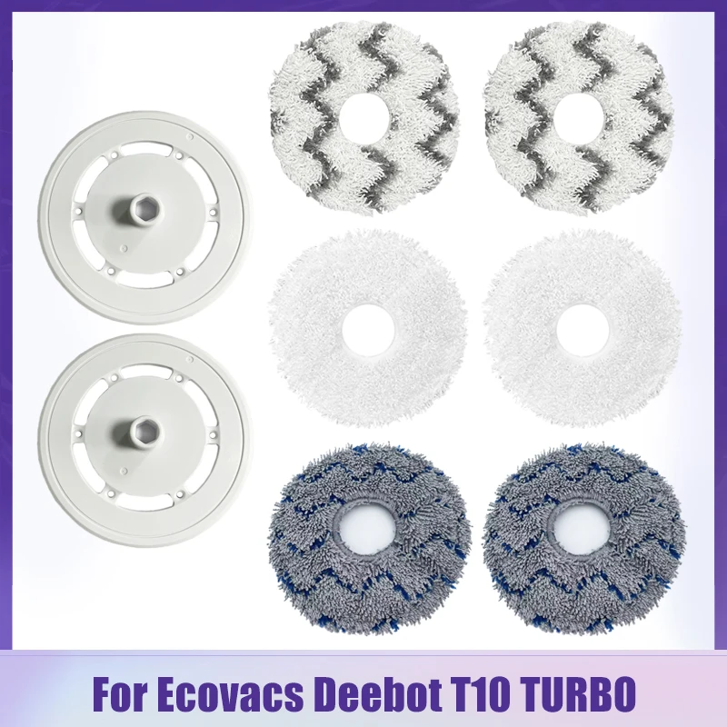 

Accessories For ECOVACS DEEBOT T10 TURBO Robotic Vacuum Cleaner Washable Mop Pads Mop Cloth Bracket Replacement