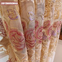 curtains for living room embroidered chenille window curtain villa for bedroom dining room european american pastoral flowers