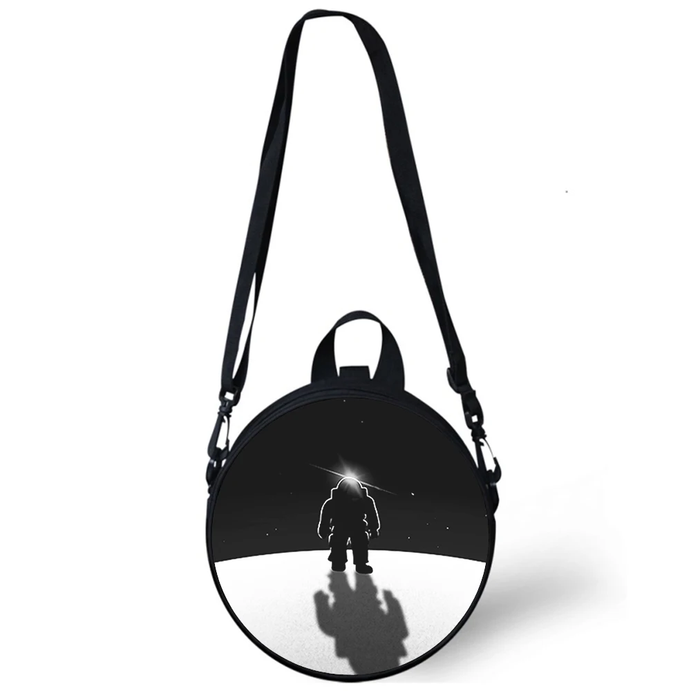 Creativity Space astronaut universe Child kindergarten Bag 3D Print Shoulder Bags For School Women Mini Round Bagpack Rugtas Bag