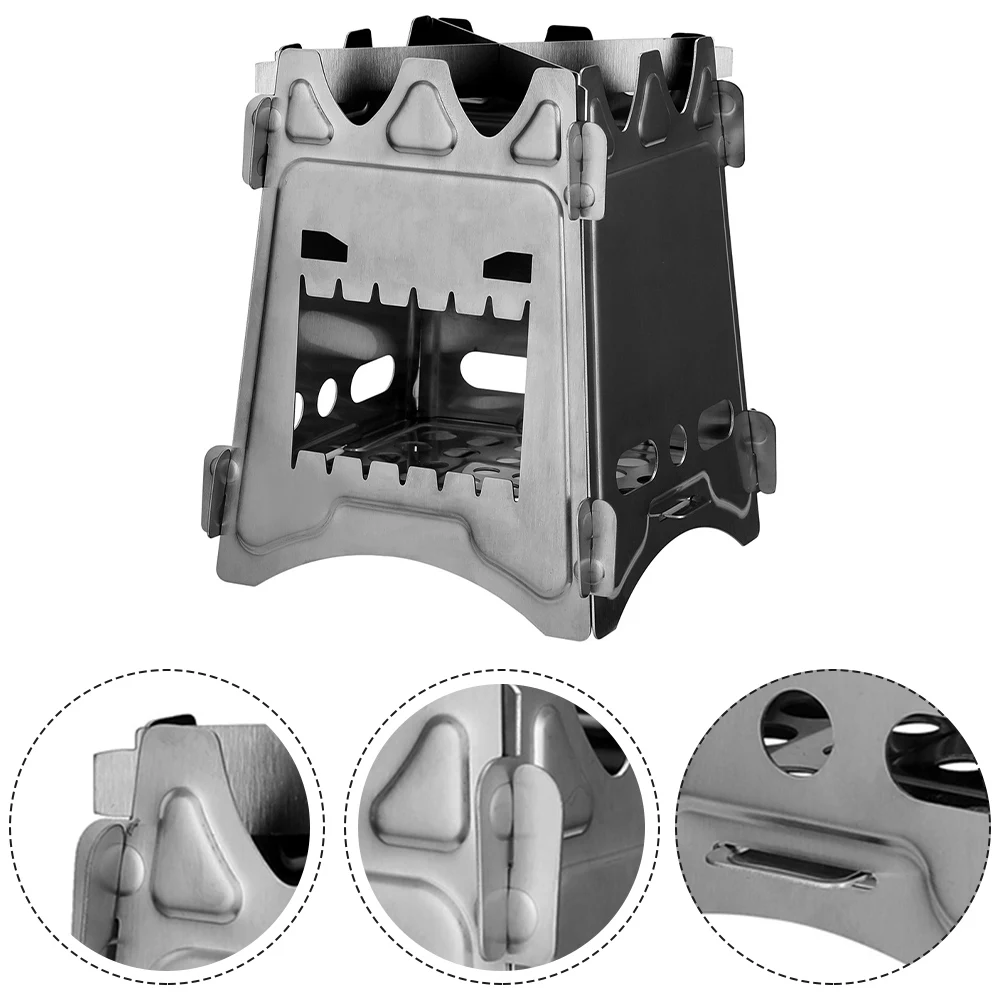 

Titanium Wood Stove Lightweight Folding Camping Stove Picnic Cooking Burners Portable Wood Furnace Burner Outdoor Cooking Picnic