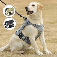 tactical dog harness oxford cloth harness vest pet chest strap training pets no pull military service for medium large dogs