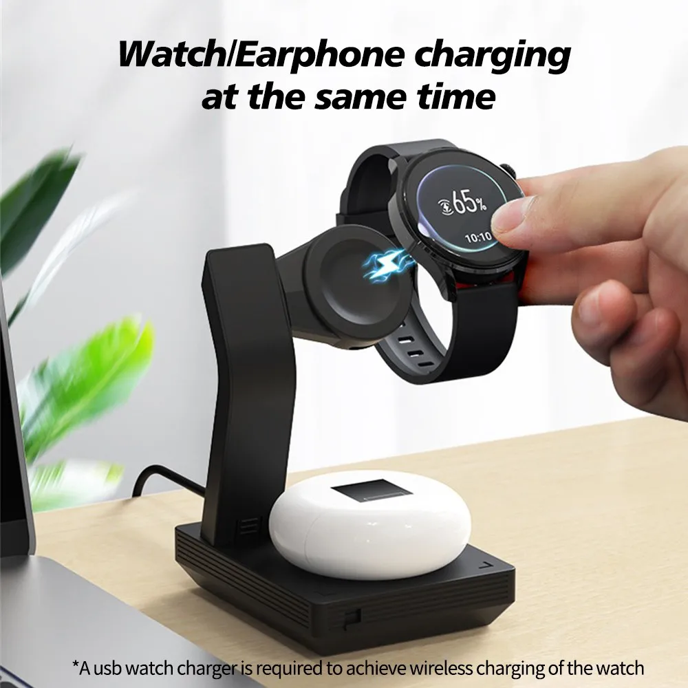 

15W Wireless Charger Dock Station For iPhone For Huawei Watch 3 Pro GT3 GT2 HONOR GS Pro Magic 2 For Airpods Fast Charging Stand