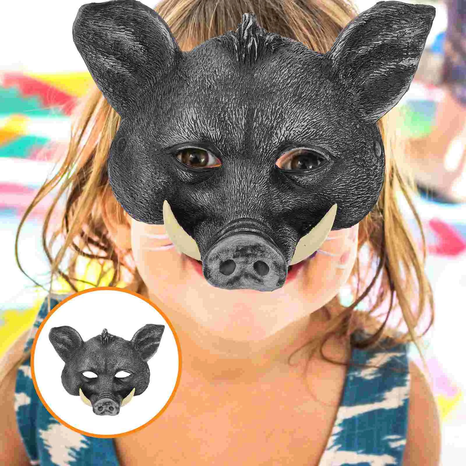 

Boar Mask Prom Halloween Costume Wild Design Animal Interesting Festival Pu Masquerade Party Carnival Props