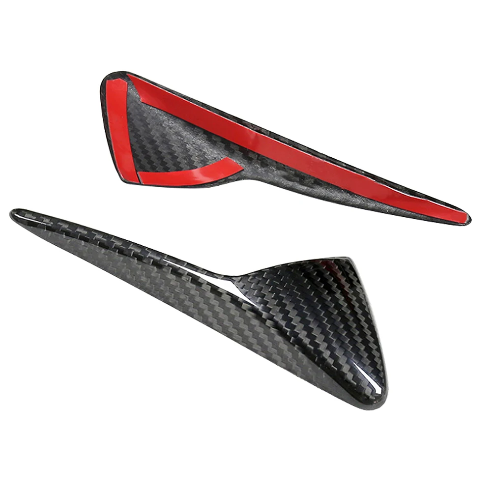 

Car Real Dry Carbon Fiber Side Fender Camera Cover Case Protector Trim For Tesla Model 3/Y Exterior Accessories