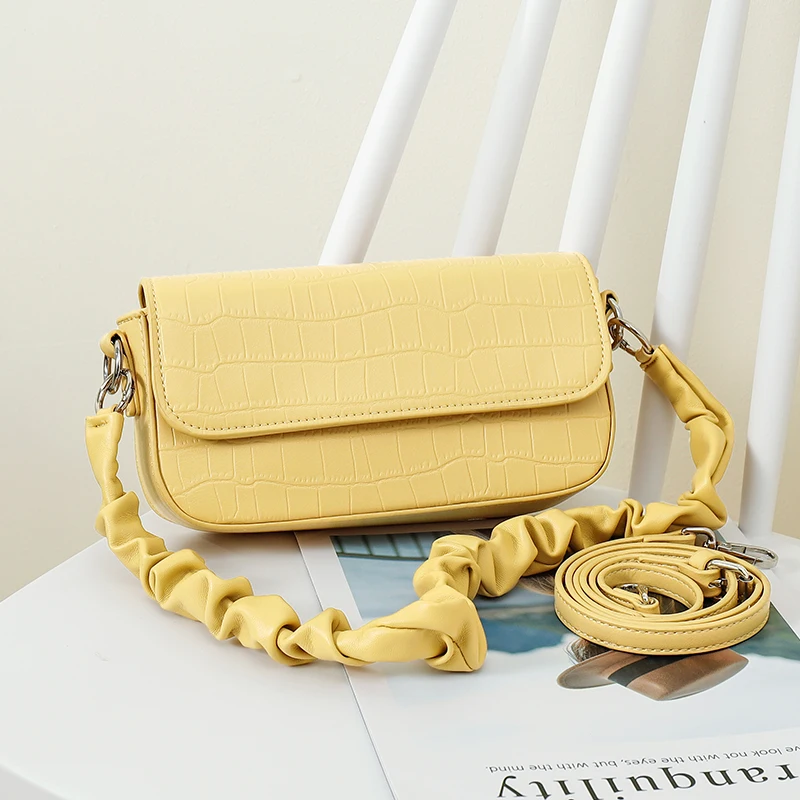 

New Style Pleated Handbags Handbags Niche Saddle Armpits Simple And Fashionable One-Shoulder Diagonal Luxury Designer Handbags