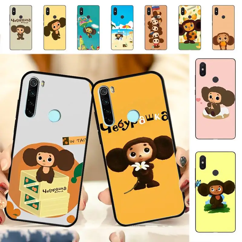 

FHNBLJ Cute Cheburashka Phone Case for Redmi Note 8 7 9 4 6 pro max T X 5A 3 10 lite pro