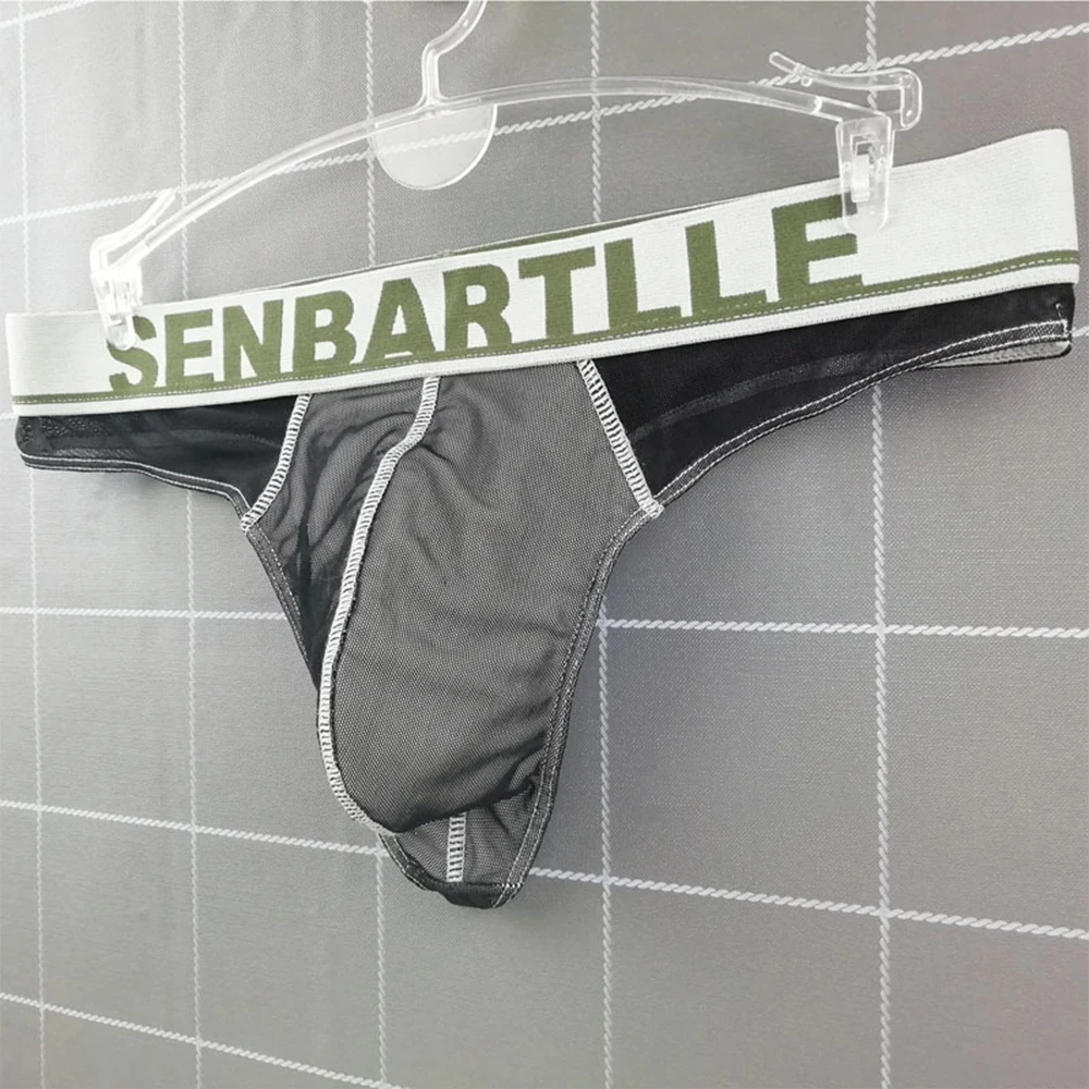 

See Through T-back Thongs Mesh New Panties Pouch Sheer Shorts Thong Lingerie Men Transparent Underpant Underwear