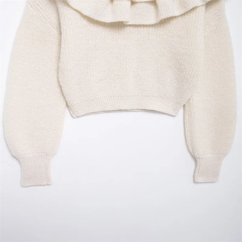 Осенние женские трикотажные топы 2024 модный каскадный пуловер с длинными