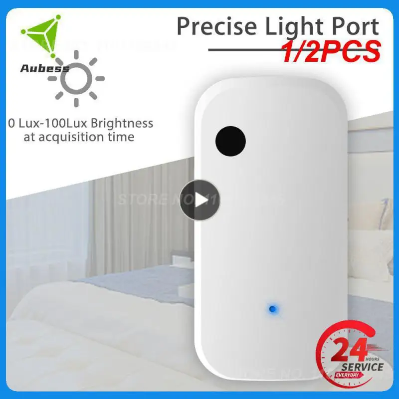 

1/2PCS Tuya Zigbee Wifi Light Sensor Smart Illuminance Brightness Detector Sensor Smart Home Illumination Automation Smart life