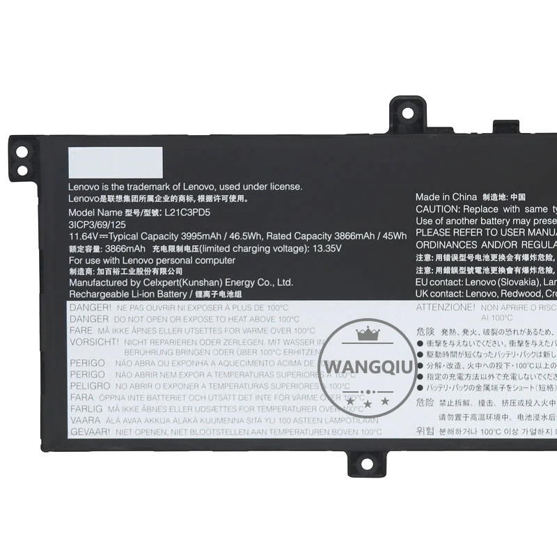 Оригинальный аккумулятор WANGQIU для ноутбука Lenovo ThinkBook 14 G4 + IAP/ARA L21C3PD5 L21L3PD5 L21M3PD5 L21M4PD6