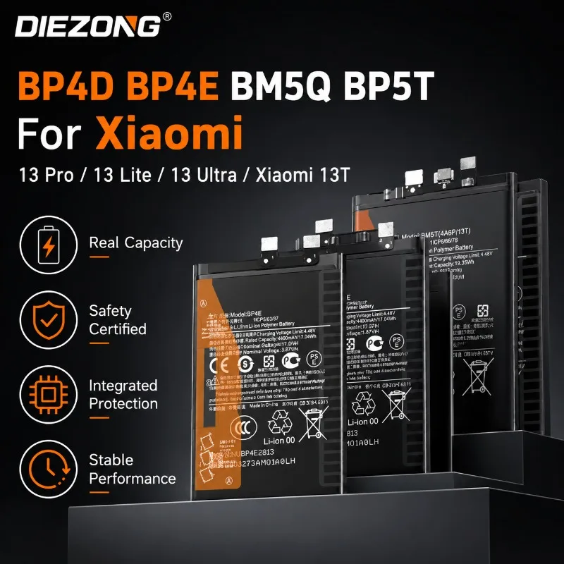 Фото Новые аккумуляторы для мобильных телефонов 5000 мАч BP4D BP4E BM5Q BP5T для Xiaomi 13 Pro / 13 Lite / 13 Ultra / Xiaomi 13T. В наличии. №1