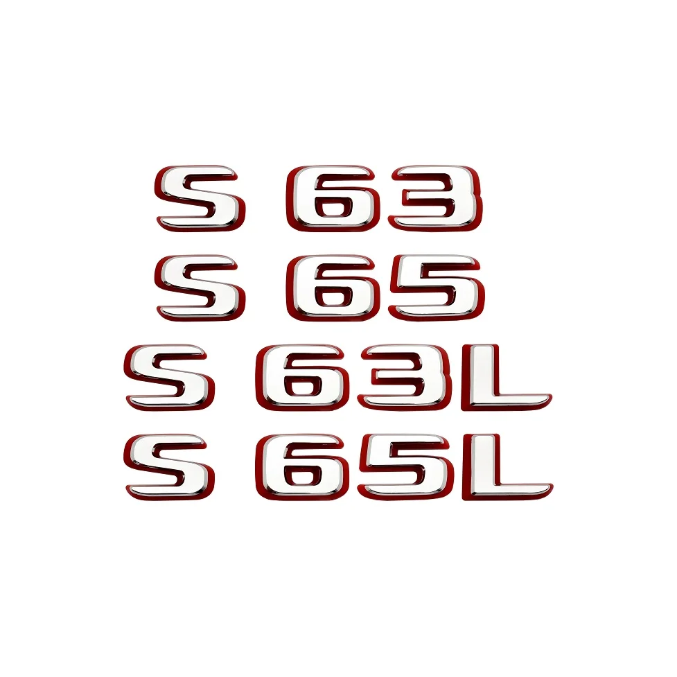 2024 Новый стиль двухцветные буквы цифры S63 S65 S63L S65L эмблема из АБС-пластика для Mercedes