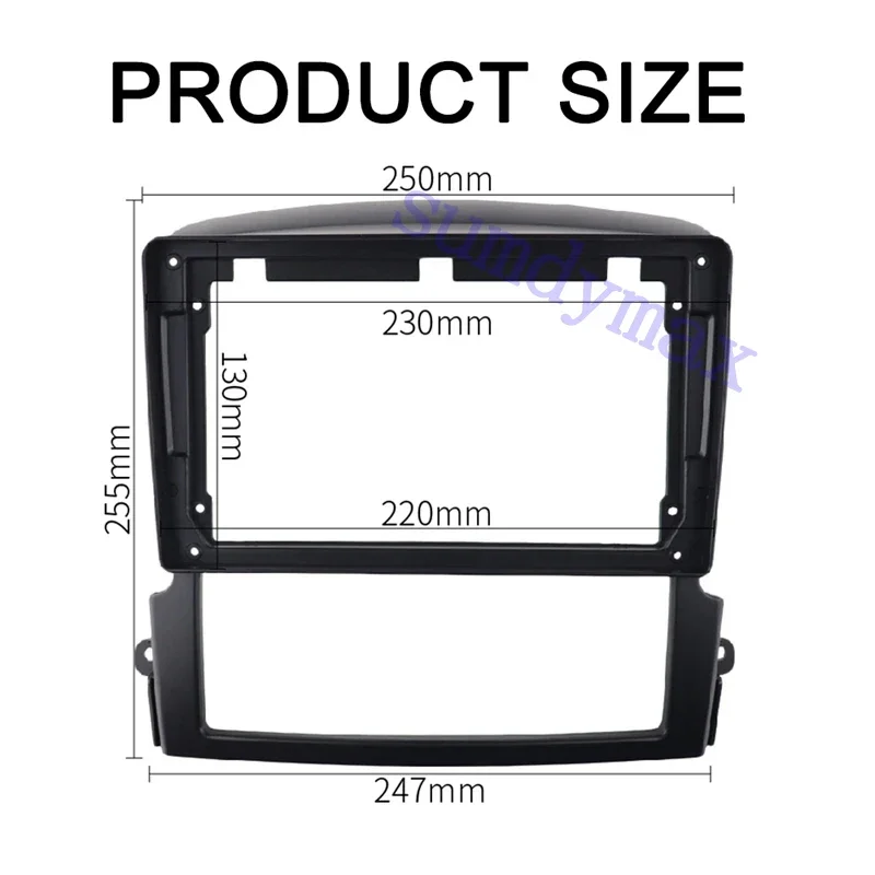 9inch 2 Din android Car Stereo Radio Frame Fascia Cover Trim Kit Panel For Kia SORENTO 2006-2009 car radio frame with cable