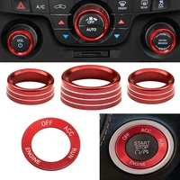 car interior air conditioning control radio knob engine start stop button switch cover trim for dodge challenger 2015 2021