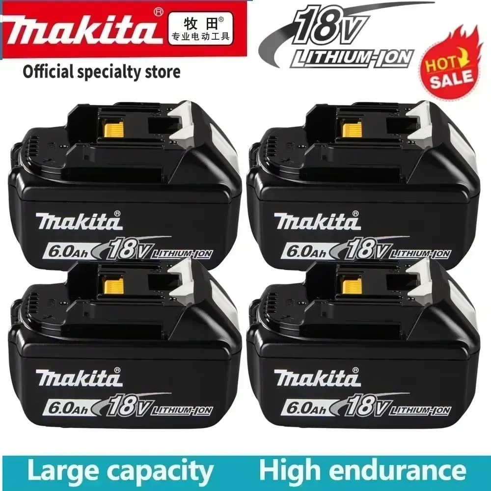 100% оригинальная батарея Makita 6Ah/5Ah/3Ah для 18 В BL1830B BL1850B BL1850 BL1840 BL1860 BL1815 сменная