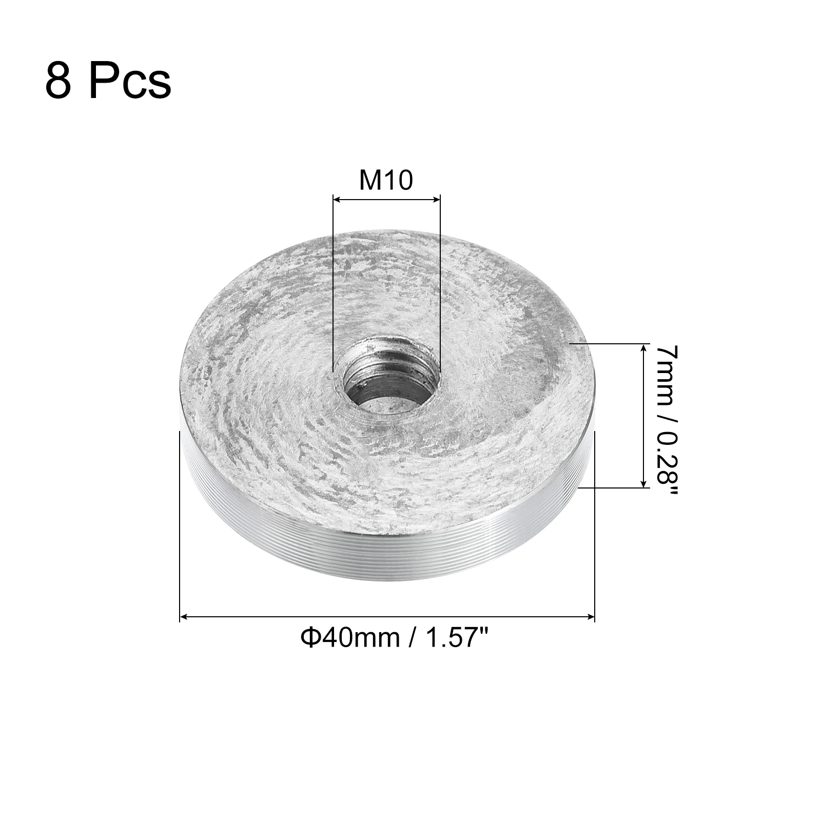 

8 шт., диаметр 30/40/50/60 мм, алюминиевый диск M6 M8 M10, резьба круглой формы, стеклянный стол, круглый диск, верхний адаптер, оборудование
