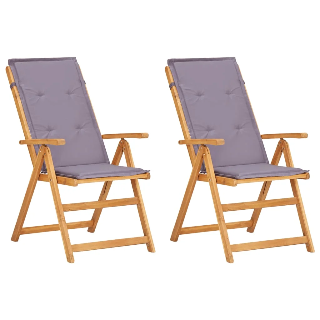 Patio Outdoor Reclining Garden Chairs Deck Porch Furniture Set Balcony Lounge Chair Decor 2 pcs Brown Solid Acacia Wood giantex wood rocking chair porch rocker patio deck garden backyard furniture white new living room chair hw56354wh