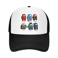 custom among of us crewmate impostor baseball cap trucker hat sports women mens adjustable snapback caps game summer hats