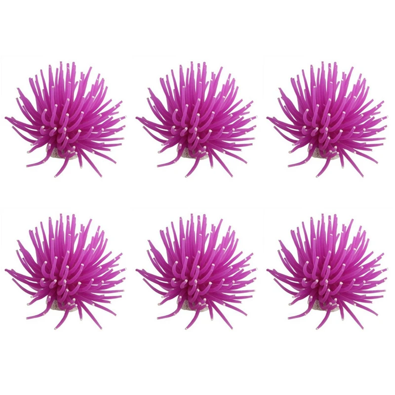 

6x аквариумные рыбки, искусственные фотообои, украшение, фиолетовый цвет