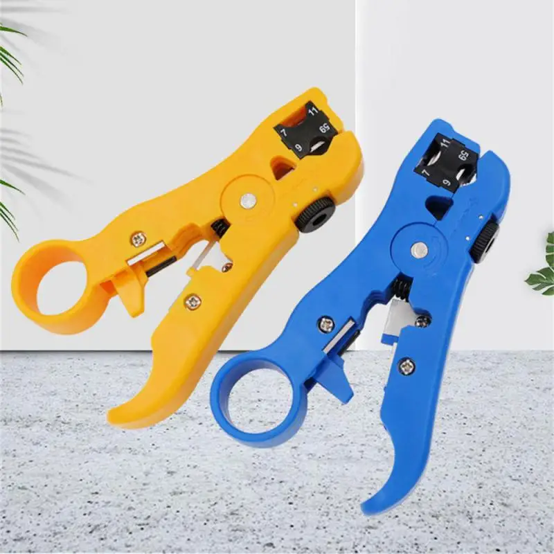 

Multi-functional Wire Coax Coaxial Stripping Tool for UTP/STP RG59 RG6 RG7 RG11 Universal Cable Stripper Cutter Pliers