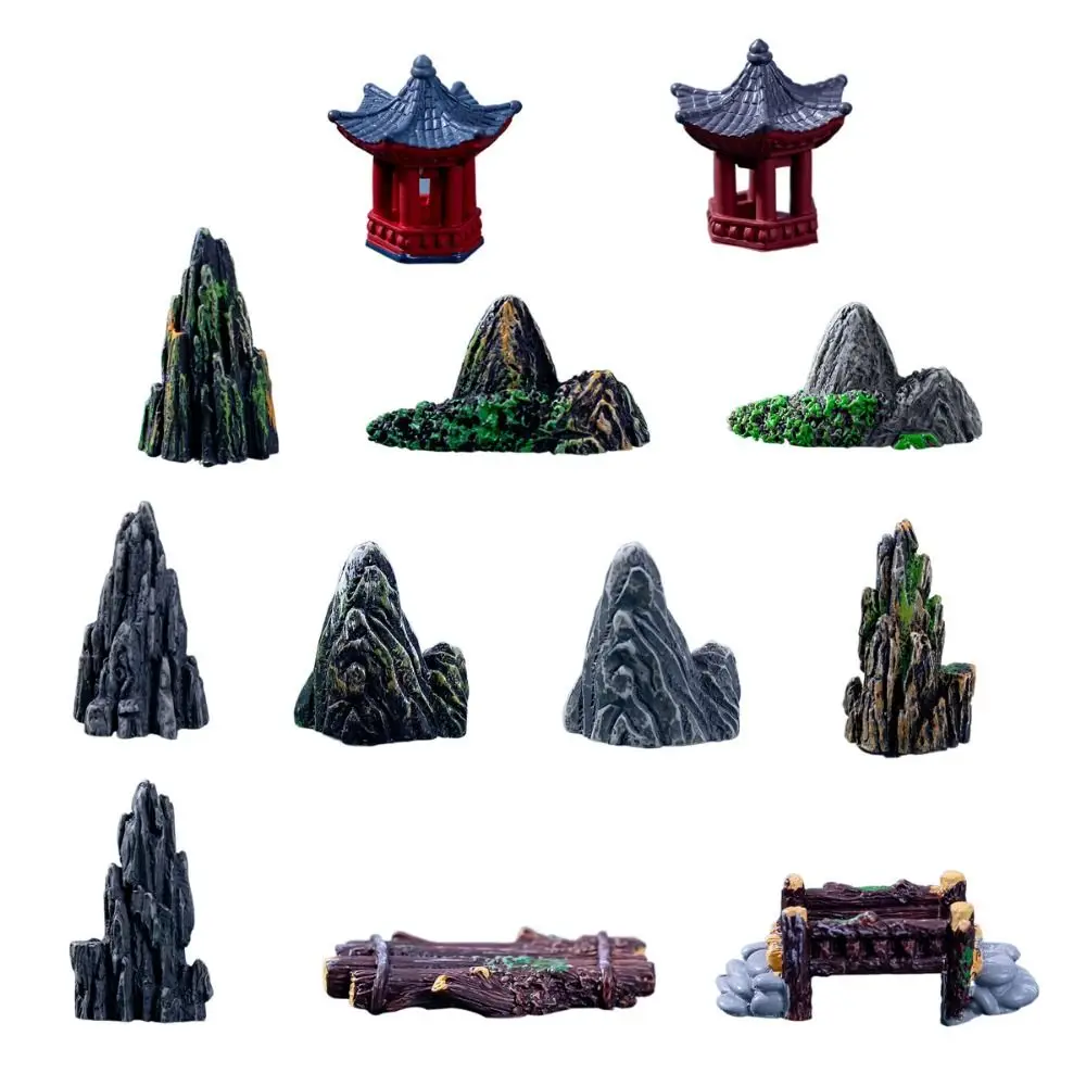 Креативный декоративный рокарий павильон мост имитация жизни гусь