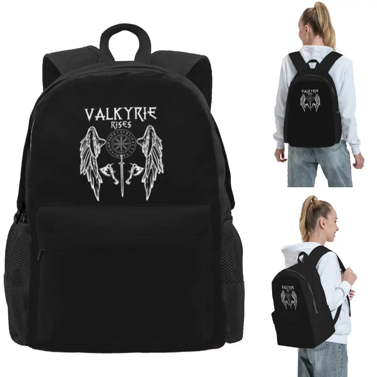 Фото Женский рюкзак Valkyrie Viking Valhalla Odin Fighter Gift Backpack Daypack BookBag School Bag Shoulder Bags для мужчин и женщин №1
