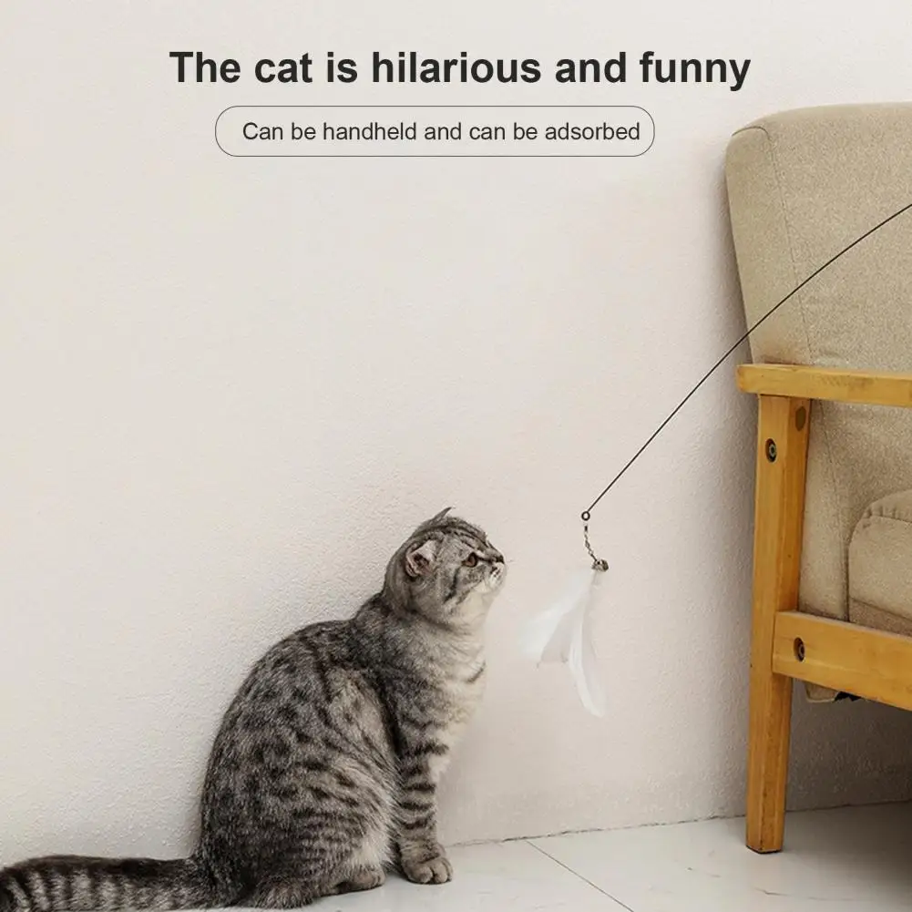 

Игрушка для кошек, черная Дразнилка для кошек, безвредное взаимодействие с домашними животными, расслабляющая присоска, игрушка-палочка дл...