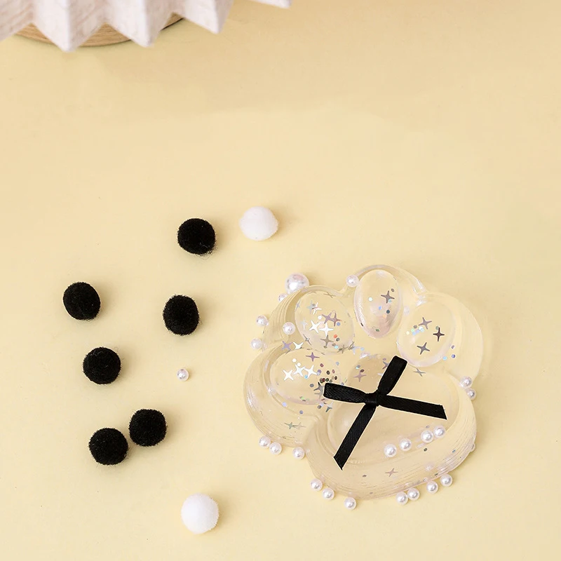 Креативный TPR прозрачный черный бант кошачья лапа медленный отскок сжимаемые