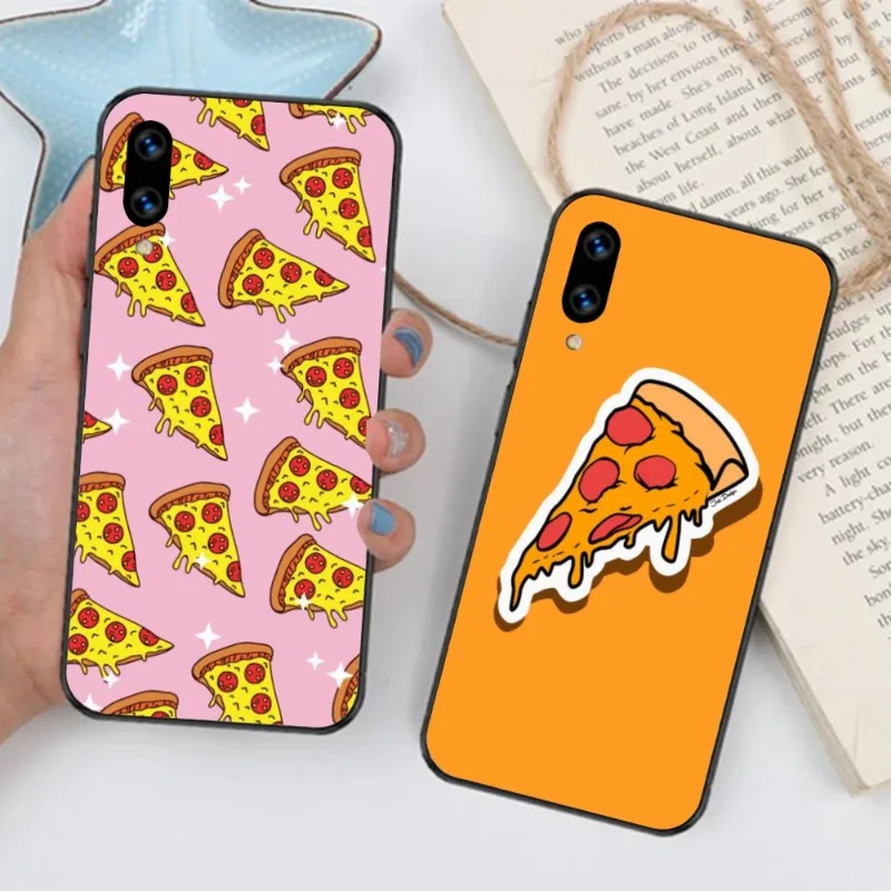 Cheese Pizza Phone Case for Huawei Mate 40 30 20 10 Pro Lite Nova 9 8 5T Y7p Y7 Black Soft Cover Funda Shell