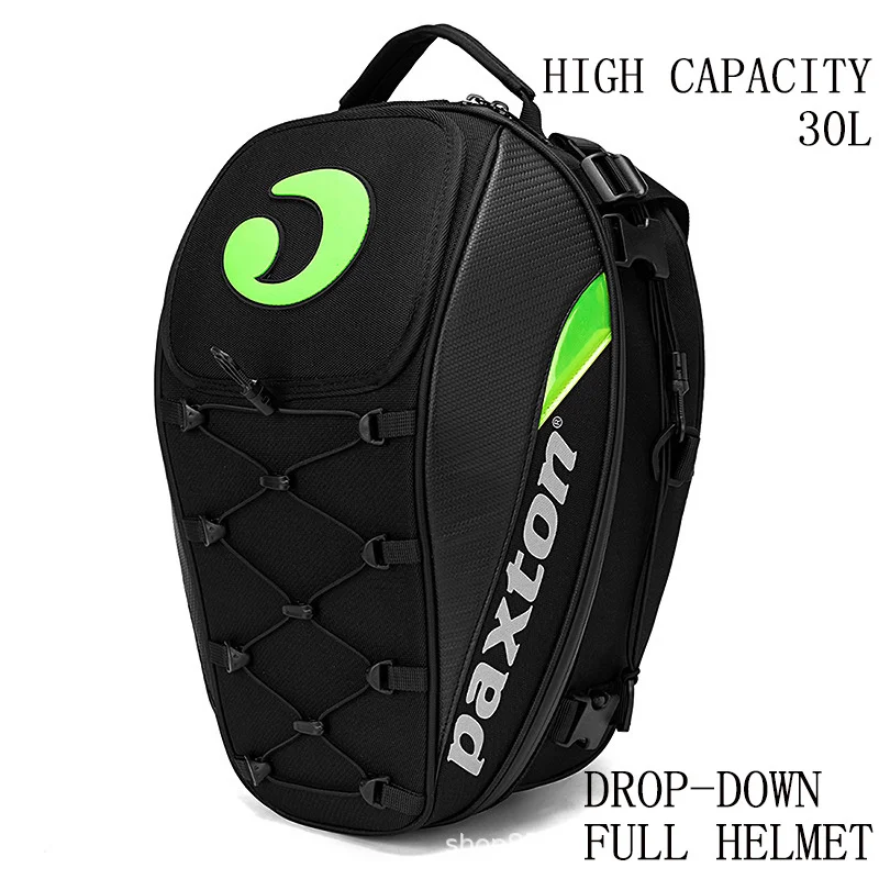 

Motorcycle Helmet Bag Riding Full Helmet Bag Rear Seat Bag Backpack Large-capacity Waterproof And Expandable 30L