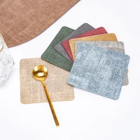 placemat table mat tableware pad pu leather waterproof heat insulation non slip placemat soft black brown washable bowl coaster