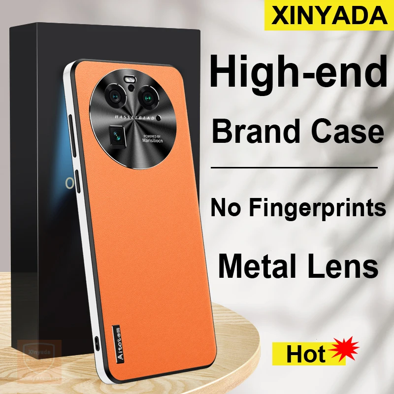 

High end For Oppo Find X6 Pro Case Matte Leather Brand Phone Back Case For Oppo Find X6 Pro Cover Bumper Shell