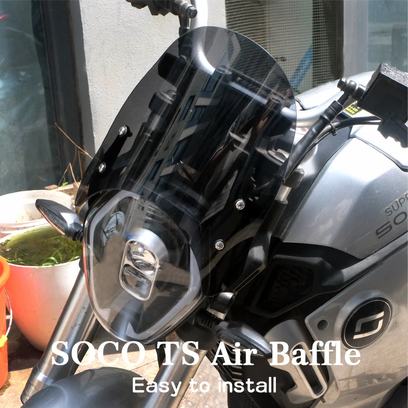 Cafe Racer Windshield For Super Soco TS TC MAX Suitable For 7-inch Headlight  Electric Motorcycle Modified Parts